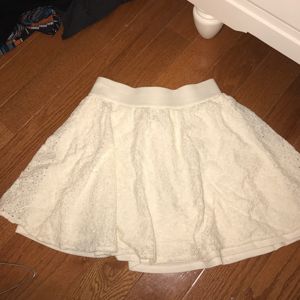 White lace skater skirt